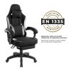 Spirit of Gamer szék - RAVEN (állítható dőlés/magasság; kihajtható lábtartó; max.120kg-ig, fekete)