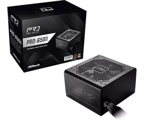ASRock PRO-650B 850W 80 PLUS BRONZE tápegység