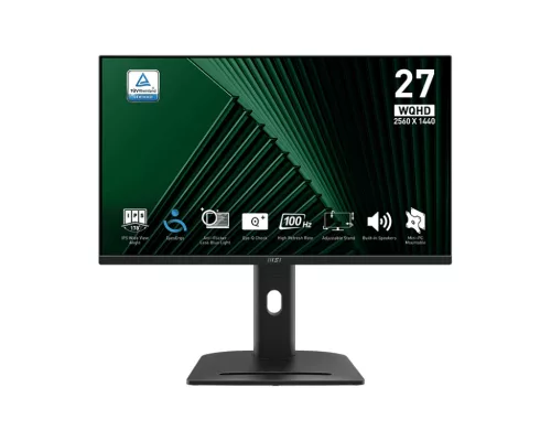 MSI PRO MP275QPG - 27" IPS QHD 100Hz PIVOT monitor, fekete