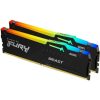 Kingston FURY Beast RGB 32GB 6000MT/s DDR5 memória CL30 Kit of 2 fekete RGB