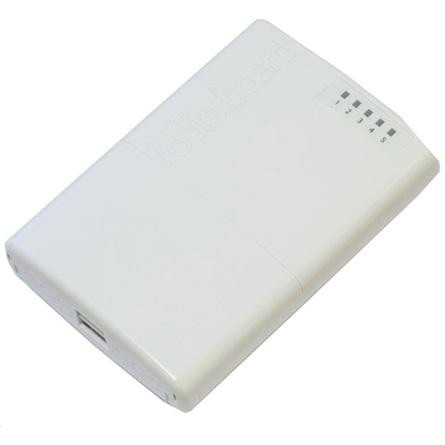 LAN/WIFI MikroTik PowerBox 5x10/100 LAN porttal, 4xPoE ki, kültéri kivitel