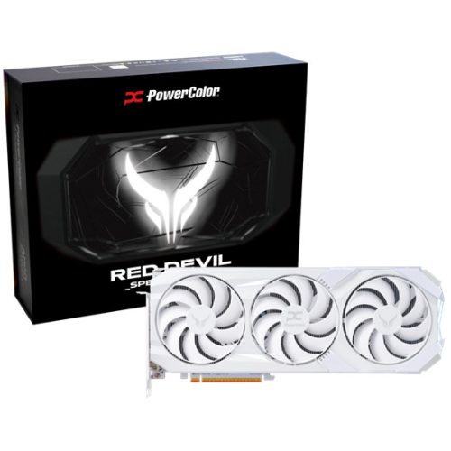 PowerColor AMD RX 9070 XT Red Devil Spectral White 16GB GDDR6 - RX9070XT 16G-E/OC/WHITE