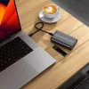 Satechi USB4 NVMe SSD Pro Enclosure (M.2 NVMe Drives 2280/2260/2242mm-16TBmax,PCI-E Gen 4x4,max bandwidth 8GB/s; reading/writing 3840MB/s ) - Grey