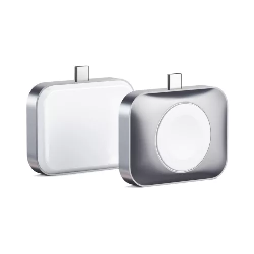 Satechi USB-C 2 in 1 Wireless charging dock for Apple watch and Airpods - Silver