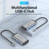 Vention USB-C -> HDMI/VGA/USB3.0*3/PD 0,15m, (szürke, fémszerű), Dokkoló