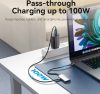 Vention USB-C -> HDMI/VGA/USB 3.0/PD (0,15m Szürke Aluminum Ötvözet) Dokkoló