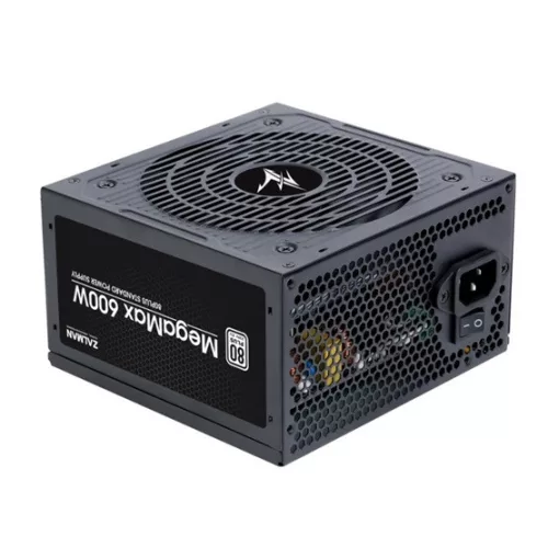 Zalman 600W - ZM600-TXII - 80+ White - ATX 12V Ver 2.31 - Fekete Tápegység